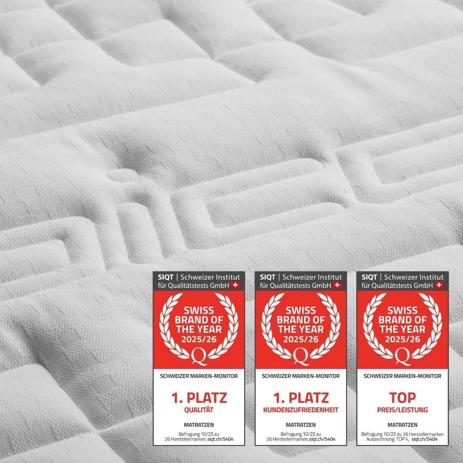 BICO Swiss Brand of the Year 2025 2026 Matratzen Testsieger Schweiz