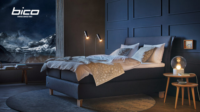 BICO Boxspringbett Swiss Made im modernen Schlafzimmer