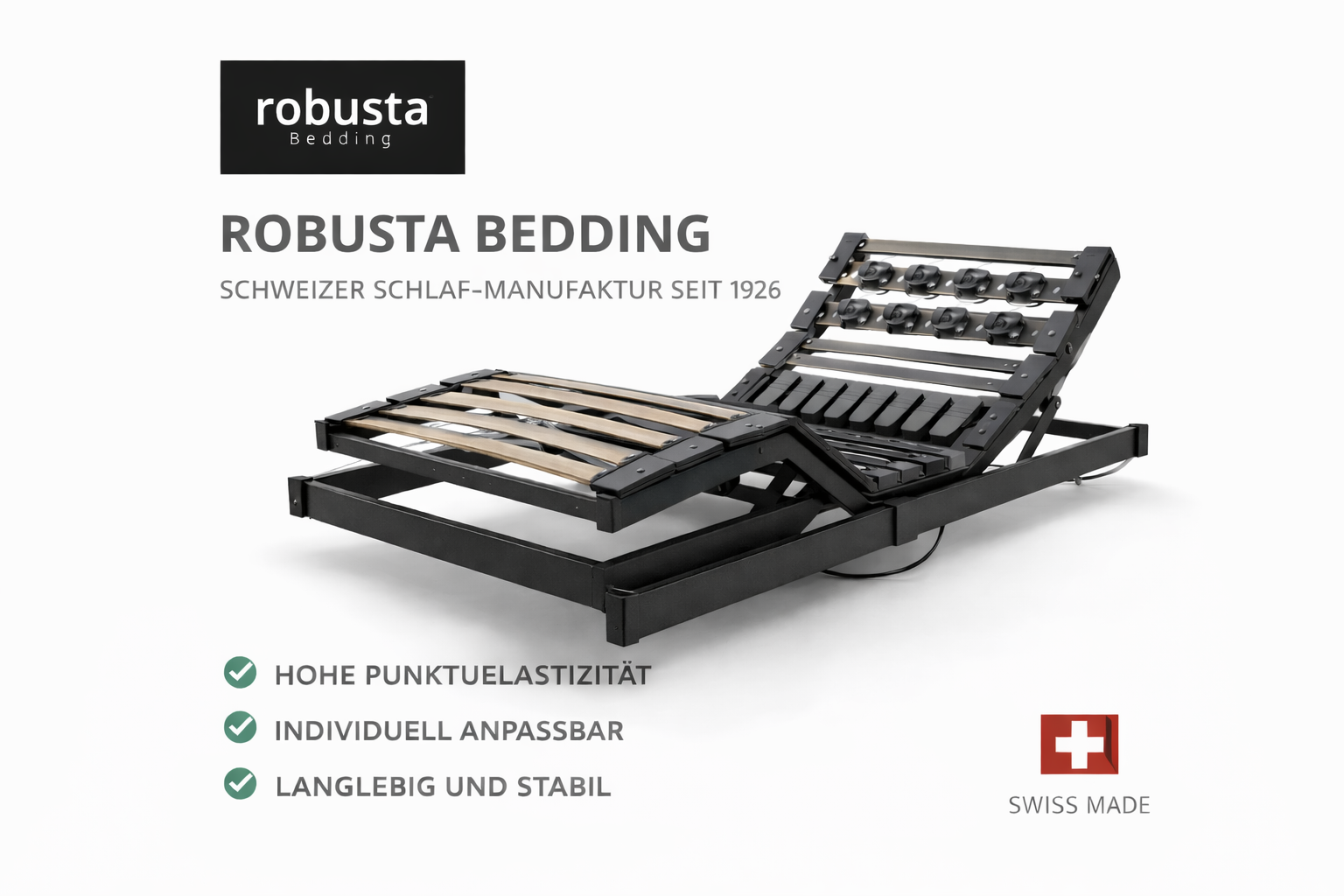 Robusta Bedding Roba Basic Couch Oak – Swiss Made Slatted Frame